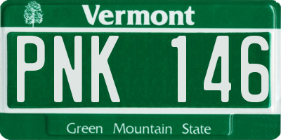 VT license plate PNK146