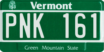 VT license plate PNK161