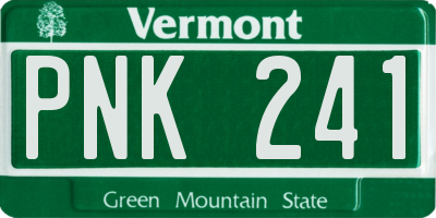 VT license plate PNK241