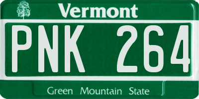 VT license plate PNK264