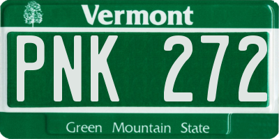 VT license plate PNK272