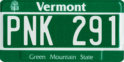 VT license plate PNK291