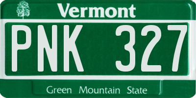 VT license plate PNK327