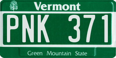 VT license plate PNK371