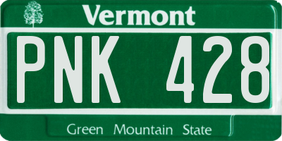 VT license plate PNK428