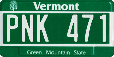 VT license plate PNK471