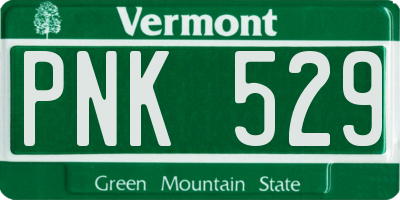 VT license plate PNK529