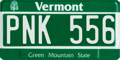 VT license plate PNK556