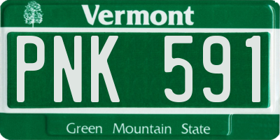 VT license plate PNK591