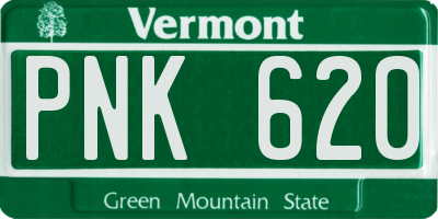 VT license plate PNK620