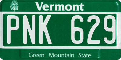 VT license plate PNK629