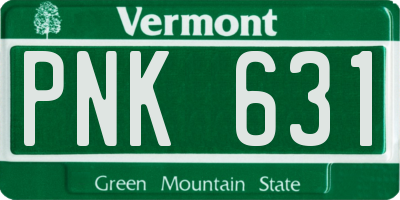 VT license plate PNK631