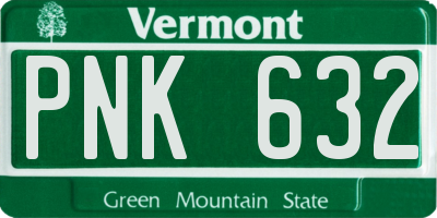 VT license plate PNK632