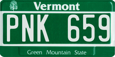 VT license plate PNK659
