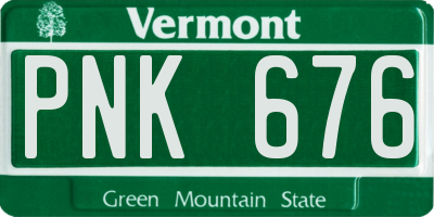 VT license plate PNK676
