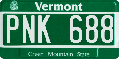 VT license plate PNK688