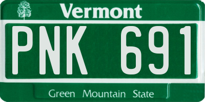 VT license plate PNK691