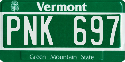 VT license plate PNK697
