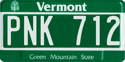 VT license plate PNK712