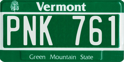 VT license plate PNK761