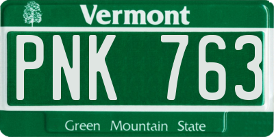 VT license plate PNK763