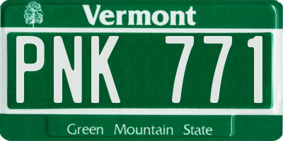 VT license plate PNK771