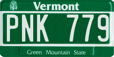 VT license plate PNK779