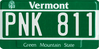 VT license plate PNK811