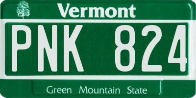 VT license plate PNK824