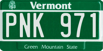 VT license plate PNK971