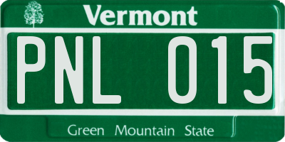 VT license plate PNL015