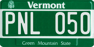 VT license plate PNL050
