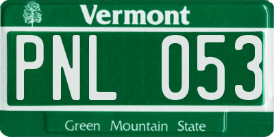 VT license plate PNL053