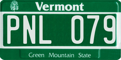 VT license plate PNL079