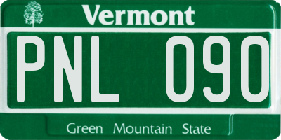 VT license plate PNL090