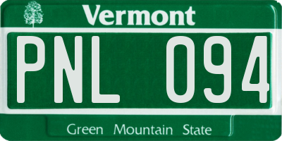 VT license plate PNL094