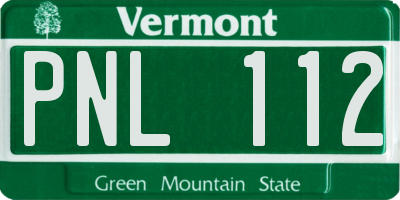 VT license plate PNL112