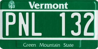 VT license plate PNL132