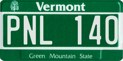 VT license plate PNL140