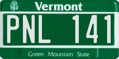 VT license plate PNL141
