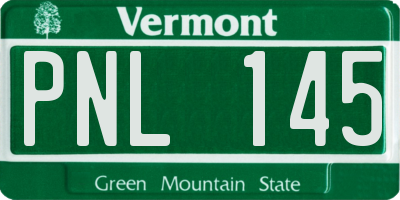 VT license plate PNL145