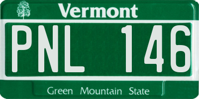 VT license plate PNL146
