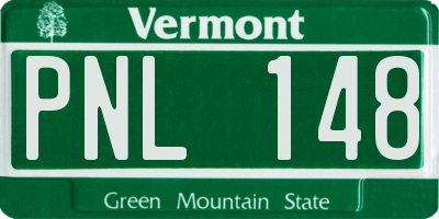 VT license plate PNL148