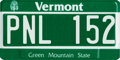VT license plate PNL152