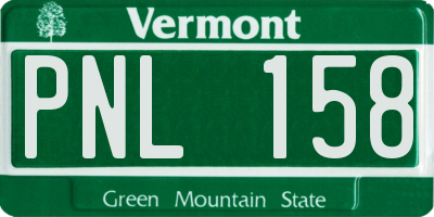 VT license plate PNL158