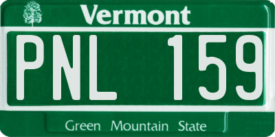 VT license plate PNL159