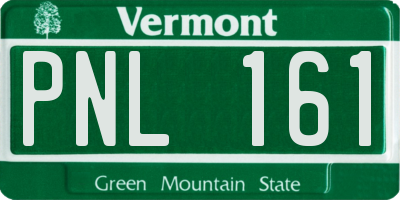 VT license plate PNL161