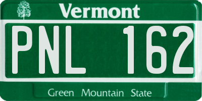 VT license plate PNL162