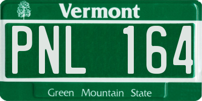 VT license plate PNL164
