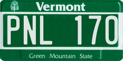 VT license plate PNL170